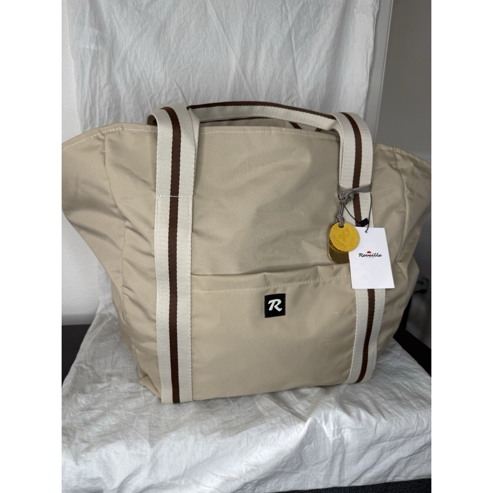 R. RIVETER REVEILLE Women MATTIE Large Nylon Satchel Tote KHAKI Nylon NWT $138